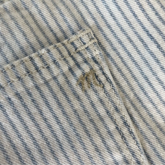 MADEWELL Distressed Boyshorts in Railroad Stripe - Picture 8 of 8